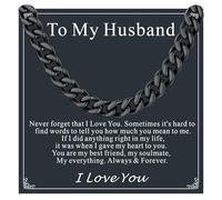 Supcare Card Kuba-Kette, Medizinischer 316L Edelstahl Herrenkette, 7mm Kette mit Karte, Vatertag Weihnachten Schmuck (Schmuckkästchen)