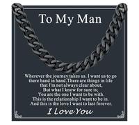 Supcare Herren Kuba Armband aus Medizinischem 316L Edelstahl, mit Karte, Vatertag (Schmuckkästchen)