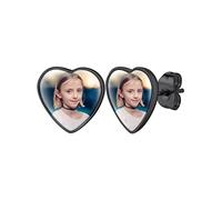Supcare Ohrringe Damen Herz Foto Männer Witzig Ohrstecker 316L Edelstahl Ohrschmuck Boho Liebeskind Modeschmuck Ohrringe Herz-Schwarz