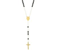 Supcare Personalisiert Kette für Herren Damen Gebetskette mit Glasperlen Rosenkranz Halskette Jesus Kreuz Kette Gold mit Jungfrau Maria Anhänger Kruzifix Rosary Christ Religiöse Schmuck für Ostern