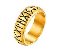 Supcare Wikinger Schmuck Herrenring Viking Luhn Rune Ring Jungen Fingerring Edelstahl Herren Siegelring Rock Bandring Vintage Statement Ringe Gold Runenring Personalisiert Modeshcmuck für Party