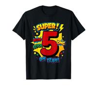 Super 5th Birthday Comic Pop Art - Wow Cool OMG Oh Yeah Kids T-Shirt