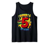 Super 5th Birthday Comic Pop Art - Wow Cool OMG Oh Yeah Kids Tank Top