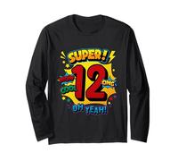 Super Comic Pop Art zum 12. Geburtstag Wow Cool OMG Oh ja Kinder Langarmshirt