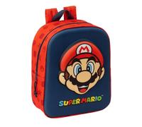 SUPER MARIO 3D Kindergartenrucksack, anpassbar an den Wagen, einfache Reinigung, ideal für Kinder verschiedener Altersgruppen, bequem und vielseitig, Qualität und Widerstandsfähigkeit, 22 x 10 x 27