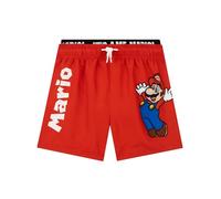 SUPER MARIO Badeshorts Jungen, Mario Schwimmanzug Badeset Kinder, Badehose Jungen, Badeshorts Kinder Für Den Sommer, Rot 110