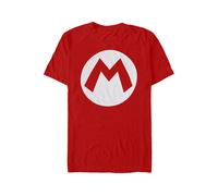 Super Mario - Big M Red - T-Shirt - Rot - L - 100% Baumwolle,Jersey Rot L