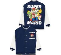 Super Mario Bomberjacke für Jungen, Mario, Luigi, Bowser und Yoshi Jungen Jacke, Varsity Jacke Kinder 152