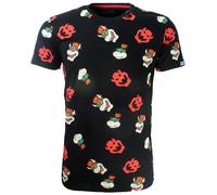 Super Mario Bowser Allover-Print-T-Shirt - offizielles Merchandise : Schwarz