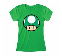 Super Mario Bros - 1-Up Mushroom - T-Shirt Fitted - Grün / XL
