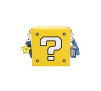 Super Mario Bros Fragezeichen-Block, 16,5 cm, Umhängetasche, gelb, Einheitsgröße