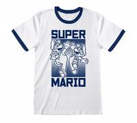 Super Mario Bros - High Five - T-Shirt - Weiß / L