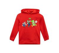 SUPER MARIO BROS Pullover | Mario und Luigi Pullover Jungen | Yoshi Hoodie Kinder Jungen | Luigi Hoodie Kinder Rot 128