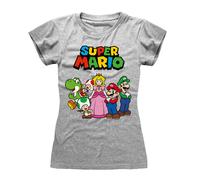 Super Mario Bros - Vintage Group - T-Shirt Fitted - Hellgrau / S