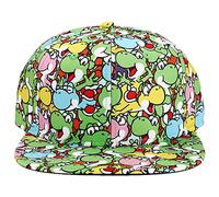 Super Mario Brothers Yoshi Snapback Cap für Herren, Allover-Print, Blau