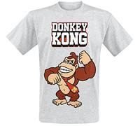 SUPER MARIO Donkey Kong - Bricks Männer T-Shirt grau meliert S