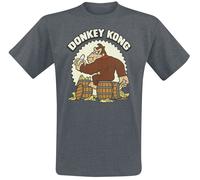 Super Mario Donkey Kong T-Shirt dunkelgrau meliert in M