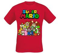 Super Mario Group Shot Männer T-Shirt rot S