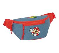 SUPER Mario Gürteltasche mit Außentasche, ideal für Jugendliche und Kinder unterschiedlichen Alters, bequem und vielseitig, Qualität und Widerstandsfähigkeit, 23 x 9 x 12 cm