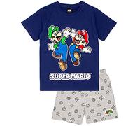 Super Mario Jungen Kurzarm Pyjama - Mario & Luigi Schlafanzug für Kinder