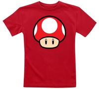 Super Mario Kids - Pilz T-Shirt rot in 140