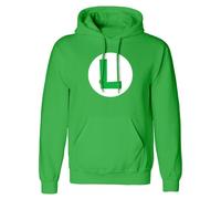 Super Mario Luigi Badge Kapuzenpullover grün in M