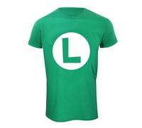 Nintendo Super Mario - Luigi Badge T-Shirt Green-M