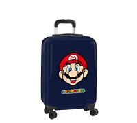 SUPER Mario Mamma MIA - Kabinentrolley 50,8 cm, Koffer mit Rädern, Sicherheitsschloss, Leichter Koffer, 34,5 x 20 x 55 cm