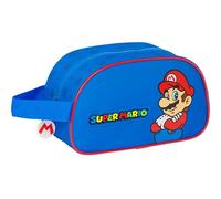 Super Mario Play Schultasche für Kinder, mittelgroß, mit Griff, Kulturbeutel für Kinder, anpassbar an den Wagen, einfache Reinigung, bequem und vielseitig, Qualität und Widerstandsfähigkeit, 26 x 12 x