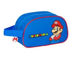 Super Mario Play Schultasche für Kinder, mittelgroß, mit Griff, Kulturbeutel für Kinder, anpassbar an den Wagen, einfache Reinigung, bequem und vielseitig, Qualität und Widerstandsfähigkeit, 26 x 12 x