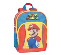 Super Mario Rucksack für Jungen und Mädchen, offizielles Super Mario, ideal für Kindergarten und Freizeit, mit gepolsterten Schultergurten, Rückseite und thermogeformtem Boden, mit praktischen