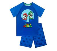 Super Mario Schlafanzug | Mario Und Luigi Schlafanzug Jungen | Kinder Pyjama Jungen Kurz Blau 116