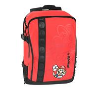 Super Mario Supermario, Schulrucksack mit Reißverschluss, kompatible Tasche für Tablet + Reißverschlussfächer, mit verstellbaren Trägern und Gurten - Rucksack für Weihnachtsgeschenke, 20 x 40 x 17, 31