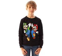 Super Mario Sweatshirt Jungen Luigi Charakter Gamer Langarm Kinder Jumper 11-12 Jahre