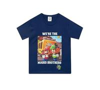 Super Mario T-Shirt für Jungen | Mario und Luigi Tshirt | Kinder Gamer Tshirt | Blau | 140
