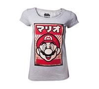 Super Mario T-shirt Propaganda Mario Women's Grey-L