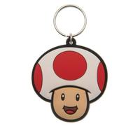 Pyramid Schlüsselanhänger Super Mario Toad Gummi Weiß Einheitsgröße