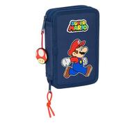 SUPER MARIO TRICK Schulmäppchen für Kinder, Federmäppchen mit Farben, mit 29 nützlichen Utensilien, ideal für Kinder von 5 bis 14 Jahren, bequem und vielseitig, Qualität und Widerstandsfähigkeit, 12,5