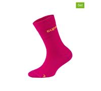 super.natural 2er-Set: Socken "All Day" in Fuchsia - 52% | Größe 23-26 | Babysocken Strumpfhosen