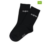 super.natural 2er-Set: Socken in Schwarz - Größe 27-30 | Kinder Socken Strumpfhosen
