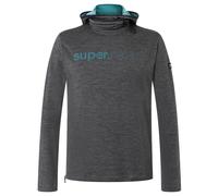super.natural - Alpine Hooded II - Hoodie, Gr. M, grau (PirateGreyMelange/Hydro)