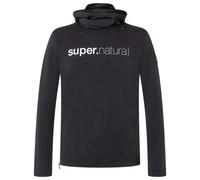 super.natural - Alpine Hooded II - Hoodie, Gr. XXL, grau/schwarz (JetBlack/FreshWhite)