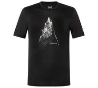 super.natural - Ascenders Tee - Merinoshirt, Gr. M, schwarz (JetBlack/FeatherGrey)