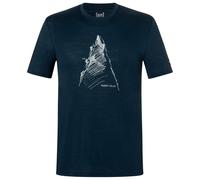 super.natural - Ascenders Tee - Merinoshirt, Gr. S, blau (Blueberry/FeatherGrey)