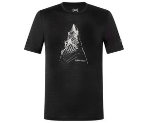 super.natural - Ascenders Tee - Merinoshirt, Gr. XXL, schwarz (JetBlack/FeatherGrey)