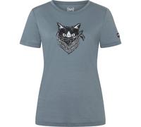 Super.Natural Bandito Cat Damen T-Shirts blau Größe XL Trekking Hautfreundlich Merinowolle