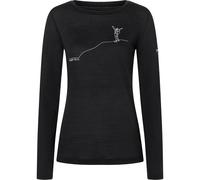 Super.Natural Bergglück Damen Longsleeves Merino schwarz Größe S Trekking Hautfreundlich Merinowolle