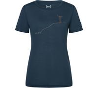 Super.Natural Bergglück Damen T-Shirts blau Größe S Trekking Hautfreundlich Merinowolle