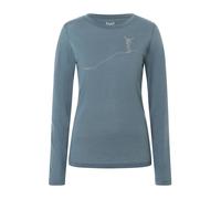 super.natural Bergglück LS Damen stormy weather/feather grey XS