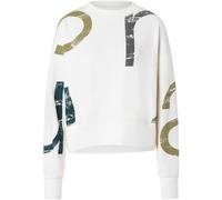 super.natural - Women's Capital Logo Krissini - Pullover, Gr. M, weiß (FreshWhite/Various)